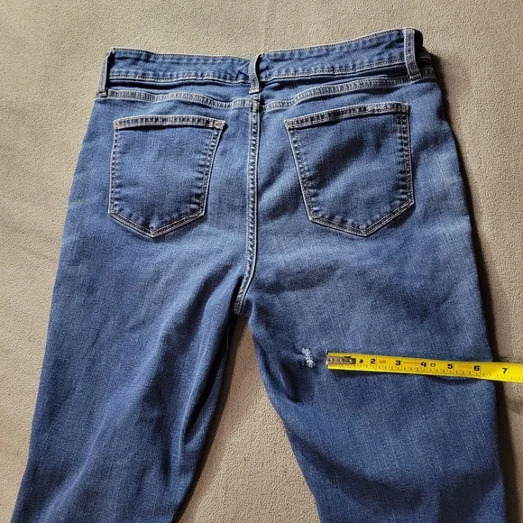 St Johns Bay Womens Jeans Size 14 Dark Wash Painters Recycle - Picture 5 of 14